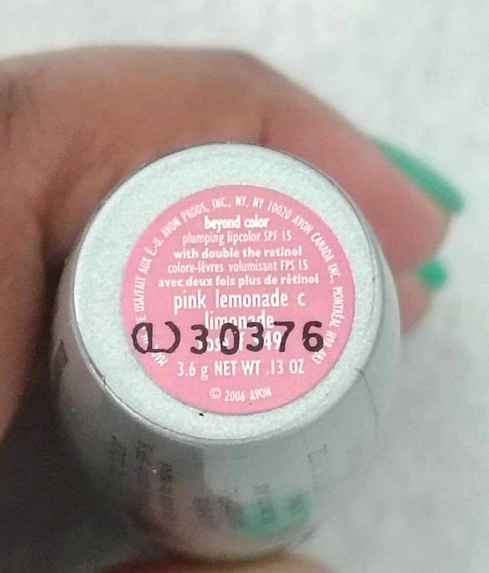 Avon Beyond Color Plumping Lipstick 2xRetinol Pink Lemonade 549 SPF 15 EXP 2009